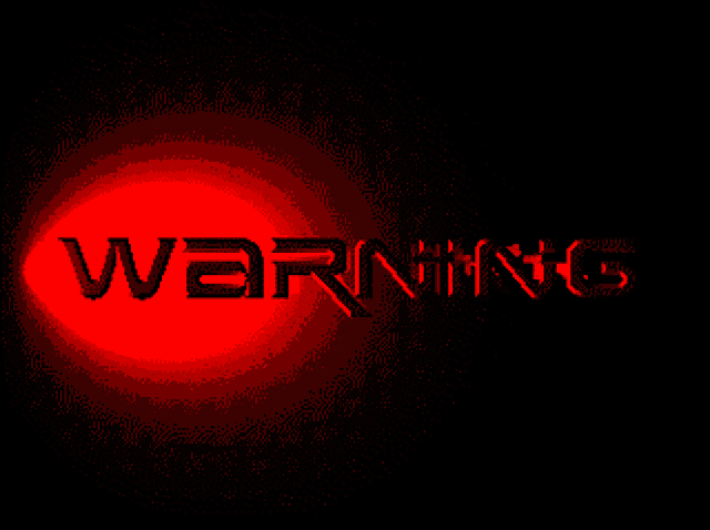 the word warning is displayed in red letters