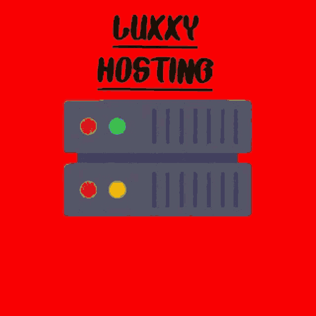 a rainbow background with a server and the words luxxy hosting