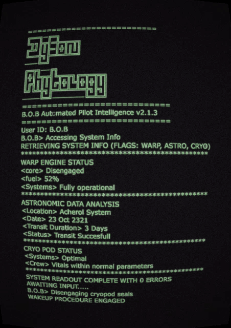 a computer screen displays a program called zystem physiology