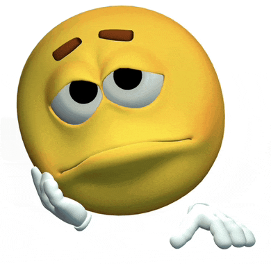 a yellow smiley face with a sad look on it 's face