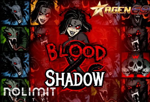 a poster for a game called blood shadow nolimit