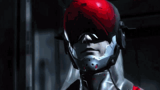 a video game character with a red helmet says " you 've lost your mind "