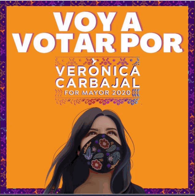 a poster that says " voy a votar por veronica carbajal "