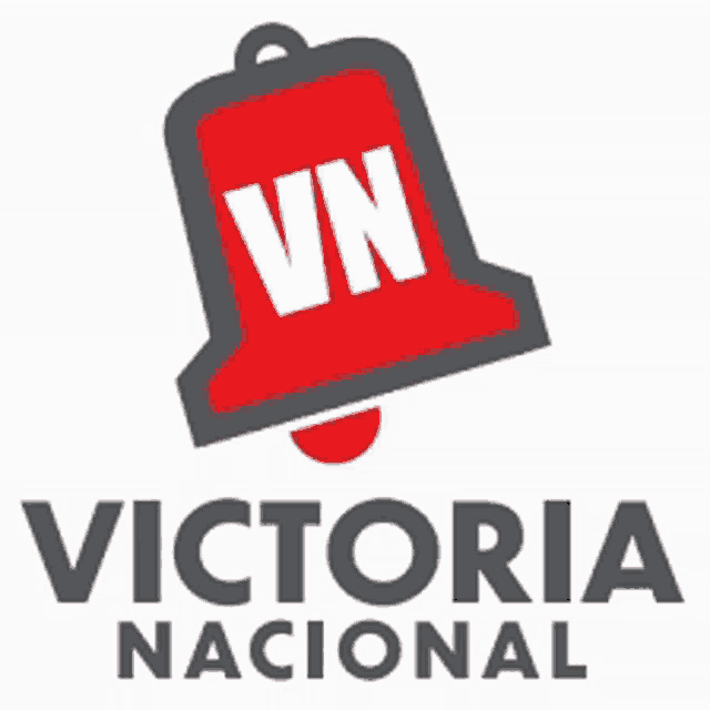 a logo for victoria nacional with a bell in the middle