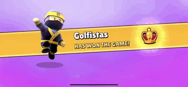 golfistas has won the game with a crown