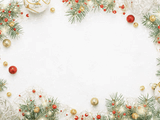 christmas decorations on a white background with a white background