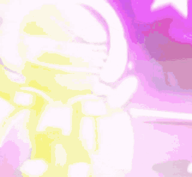 a cartoon character wearing headphones and sunglasses is standing in front of a pink background .