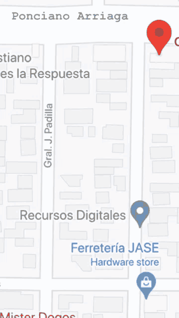 a map showing the location of recursos digitales