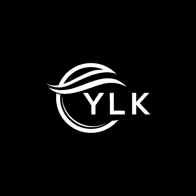 a white logo on a black background that says ylk