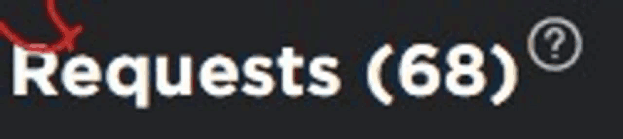 the word requests is on a black background with a red arrow pointing to it