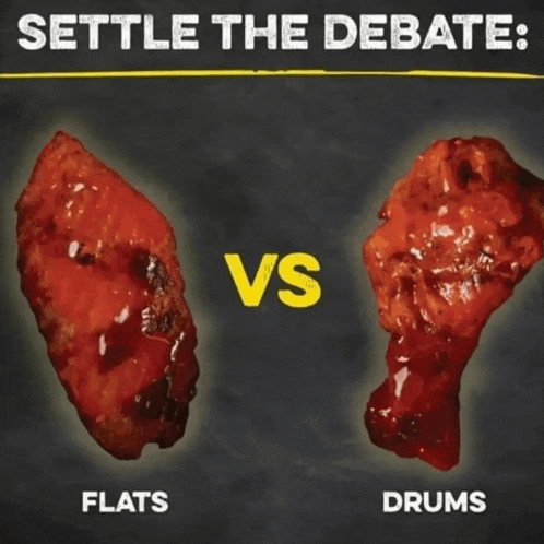 a debate between flats and drums is being displayed