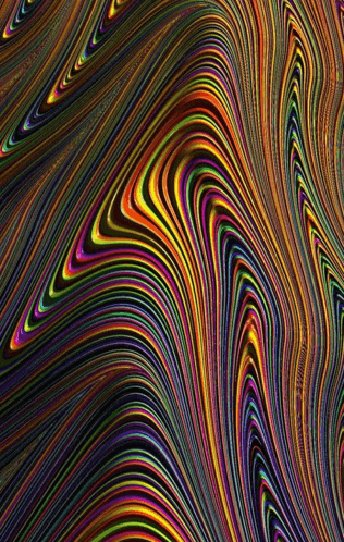 a computer generated image of a rainbow colored swirl pattern .