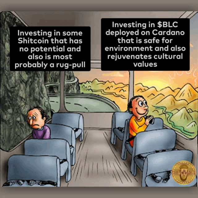 a cartoon about investing in some shitcoin that has no potential