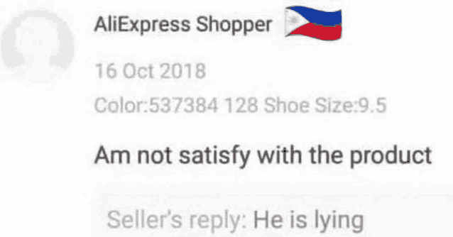 a screenshot of an aliexpress shopper with a flag on it