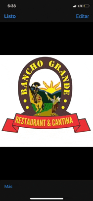 the logo for rancho grande restaurant & cantina