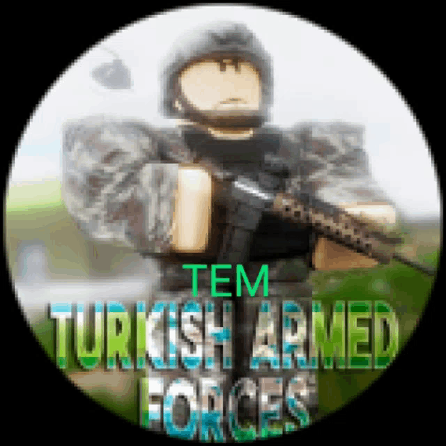 a logo for the tem turkish armed forces with a soldier holding a gun