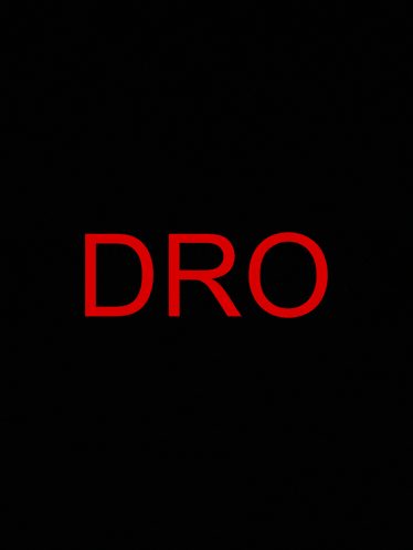 a black background with the word dro in red letters