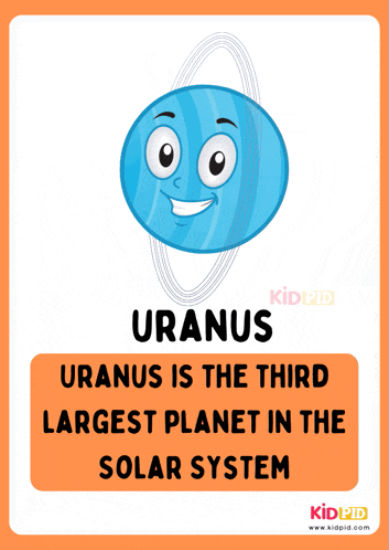 uranus is the third largest planet in the solar system and has a smiling face