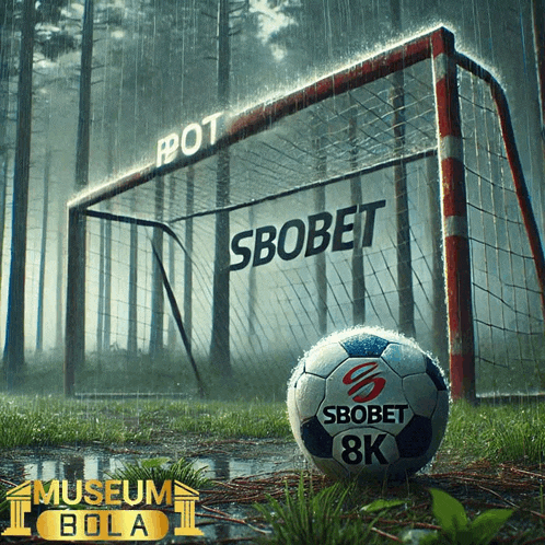 a soccer ball with sbobet 8k written on it