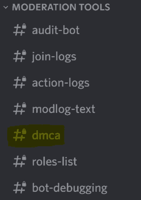 a list of moderation tools including audit-bot and join-logs