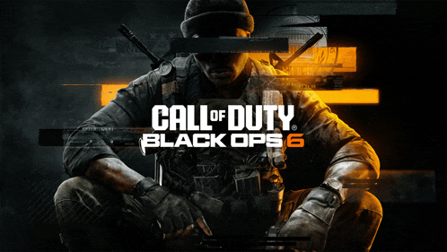 a poster for call of duty black ops 6 shows a man holding a gun