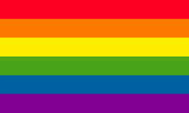 a rainbow flag is shown on a white background .