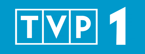 a blue background with the tvp 1 logo in white letters