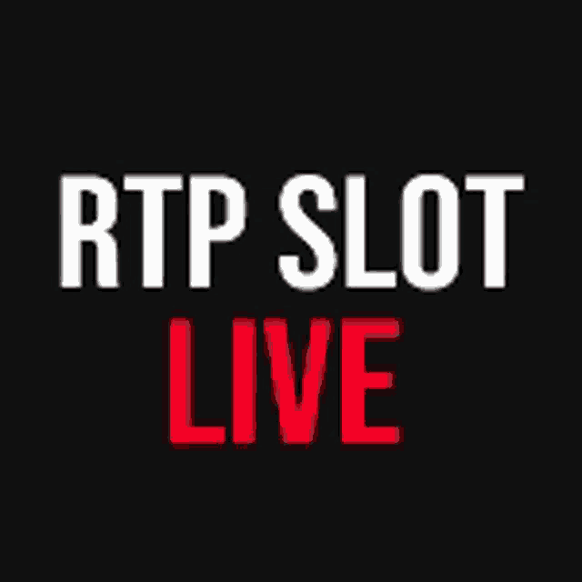 a logo for rtp slot live in white and red letters