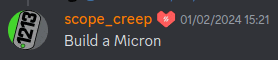 scope creep says build a micron on the bottom of the screen