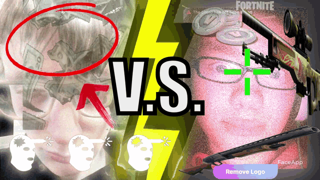 a screenshot of a video game called fortnite with a sniper rifle in the background