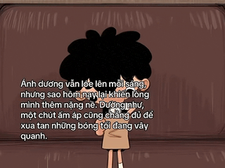 a cartoon character is standing in front of a wall with chinese writing