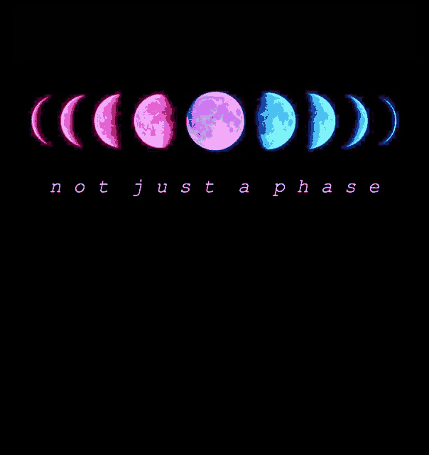 the phases of the moon are shown on a black background