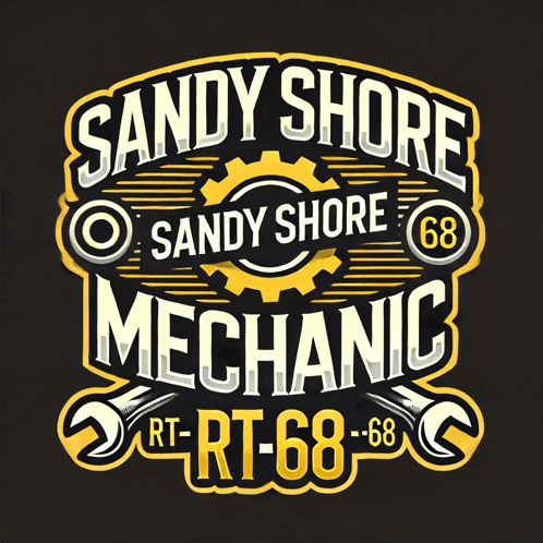 a logo that says sandy shore mechanic rt-rt-68-68