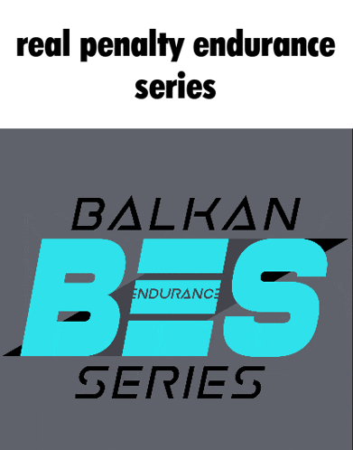 a poster for the balkan endurance series shows a blue and black logo