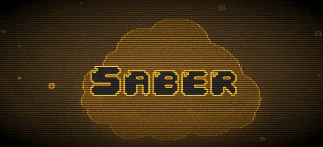 the word saber is displayed on a screen