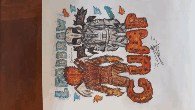 a drawing of a man and a woman with the word leabram on top