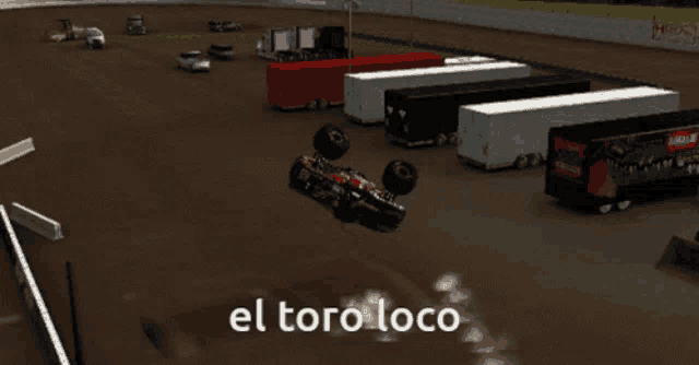 a video game scene with the words el toro loco on the bottom right