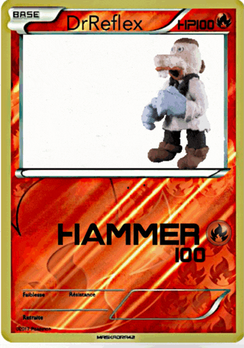 a pokemon card that says dr reflex hammer 100