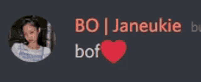 a picture of a girl with the words bo janeukie bof below her