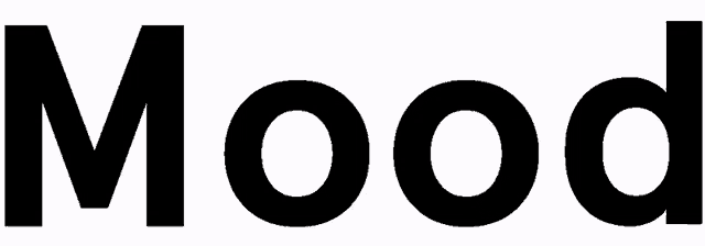 a black and white logo for a company called mood .