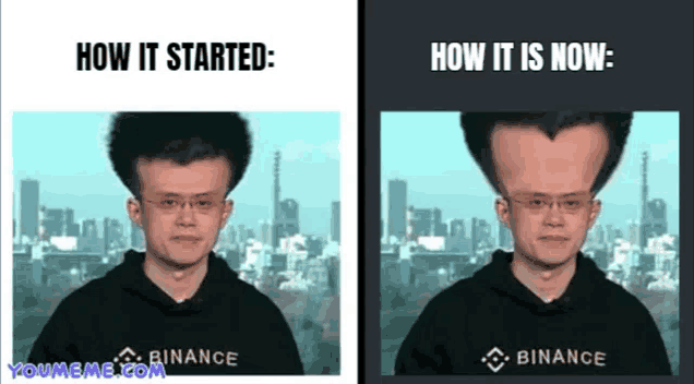 a picture of a man with binance written on his shirt