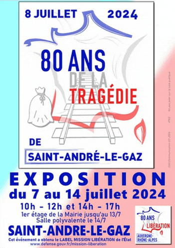 a poster advertising an exposition in saint andre le gaz