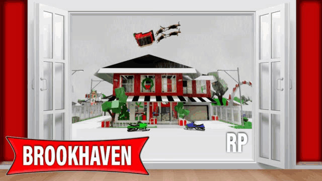 an advertisement for brookhaven rp shows a house