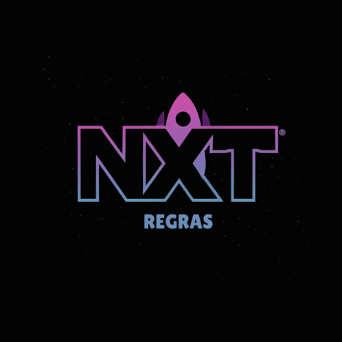 a logo for nxt regras with a rocket on it