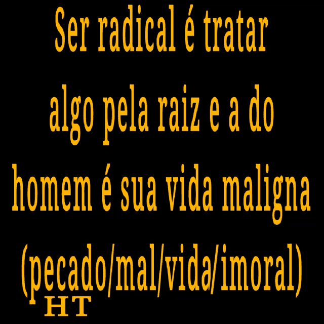 a black background with yellow text that says ser radical