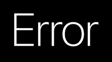 the word error is on a black background in white letters .