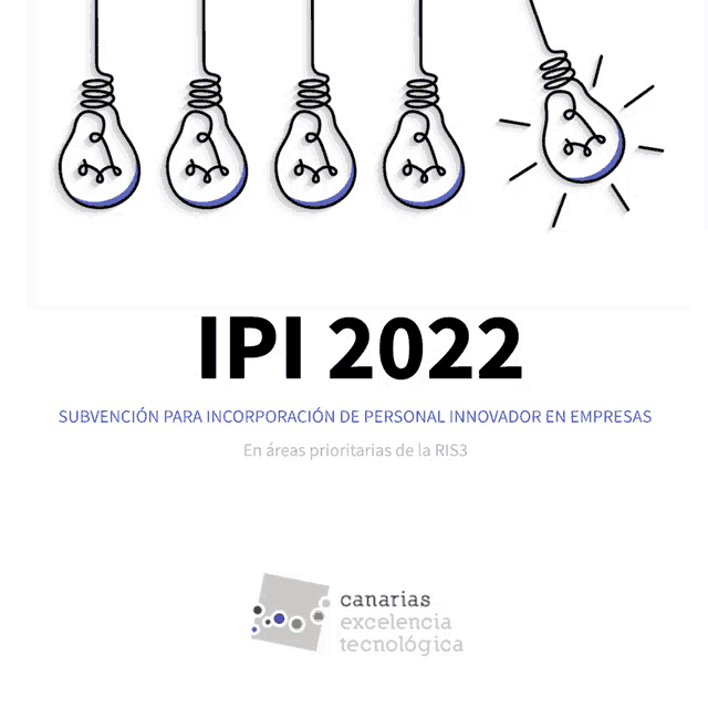 a poster that says ipi 2022 with a drawing of light bulbs