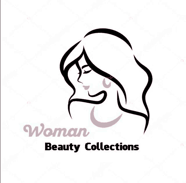 a logo for a woman 's beauty collections with a woman 's face on a white background .