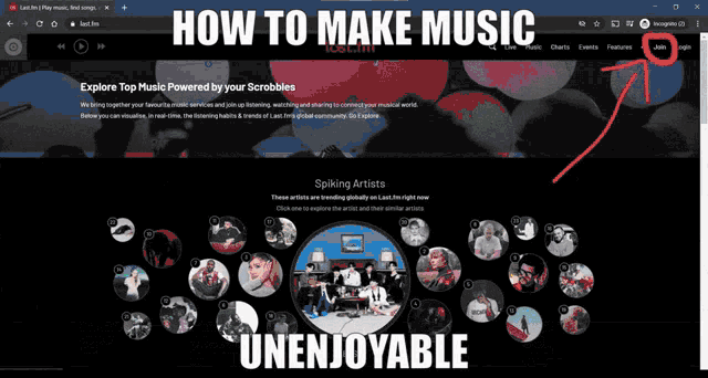 a screen shot of a website titled how to make music