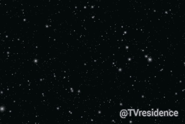 a black background with white stars and the words @tvresidence below it